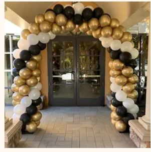 Black, gold & white doorway arch